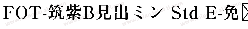 FOT-筑紫B見出ミン Std E字体转换